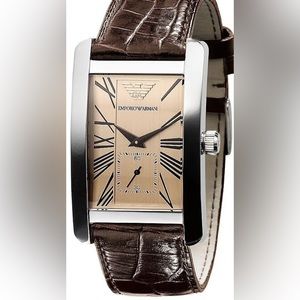 EMPORIO ARMANI women watch with genuine leather strap